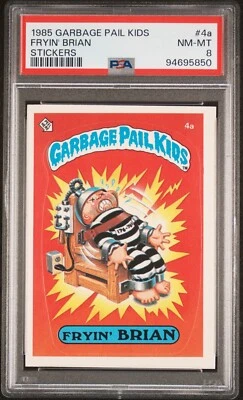 1985 Topps OS1 Garbage Pail Kids Series 1 FRYIN BRIAN 4a Matte Card PSA 8 NM-MT - Image 1 of 2