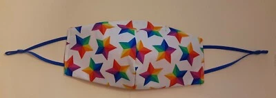 MASCARILLA FACIAL AJUSTABLE Y REUTILIZABLE PARA ADULTOS "RAINBOW STAR" CON ALAMBRE NASAL Y FILTRO  Foto 1 de 3