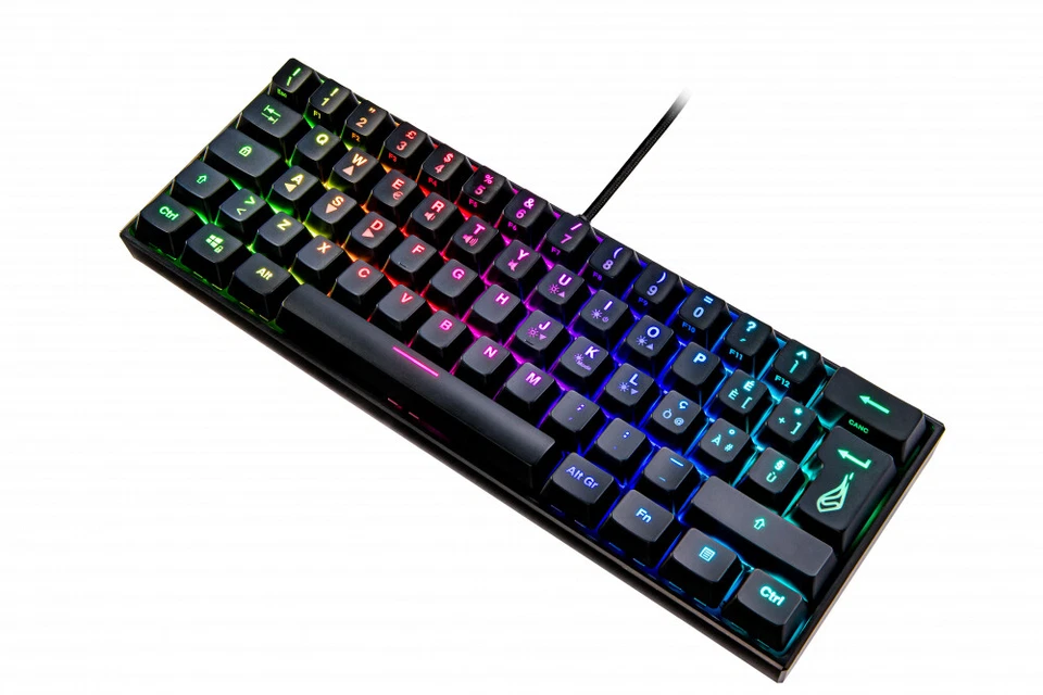 Kit Tastiera Gaming USB QWERTY Italiano Nero - 48716 60 MECHANICAL RGB Verbatim - Immagine 1 di 2