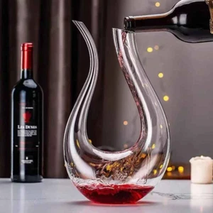 Decanter grande 1500 ml fatto a mano cristallo vino rosso brandy bicchieri champagne decanter - Foto 1 di 6