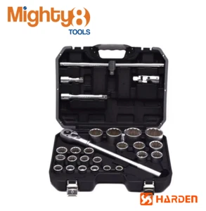 Harden 510827 27pc 3/4" Dr 12PT 19-60mm Socket Ratchet & T bar Universal Joint - Picture 1 of 8