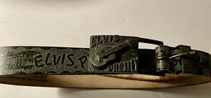 Elvis brauner Leder Kindergürtel von 1956 mit schöner Metallgürtelschnalle - Bild 1 von 9