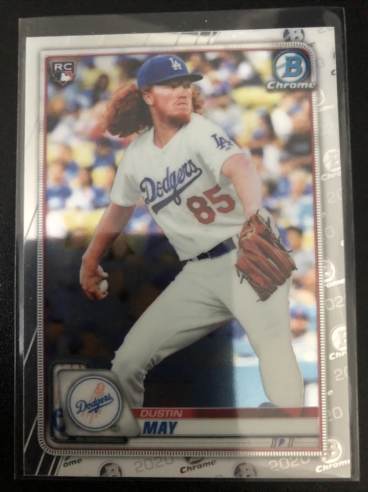 2020 Bowman Chrome Dustin May Rookie Base Los Angeles Dodgers #96 MINT - Image 1 of 1