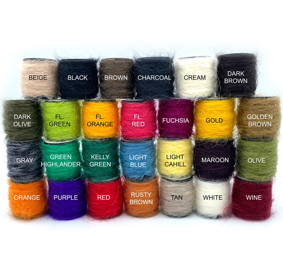 HILO UNI MOHAIR - Bugger lanudo para atar moscas, sanguijuelas, material transmisor - ¡27 colores! Foto 1 de 2