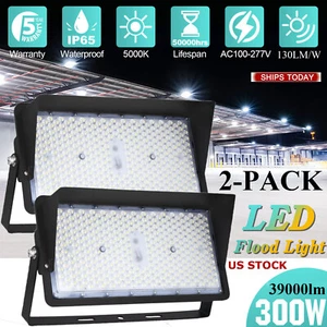 2PC 300W LED Stadium Light | Super Bright Outdoor Flood Light 39,000 Lumens IP66 - Picture 1 of 15