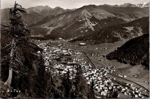 DAVOS towards the Furgenhorner birds eye view SWITZERLAND Postcard - Picture 1 of 2