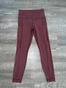 Leggings a vita alta 90 gradi by Reflex bordeaux taglia S tasca power flex yoga pa - Foto 1 di 4
