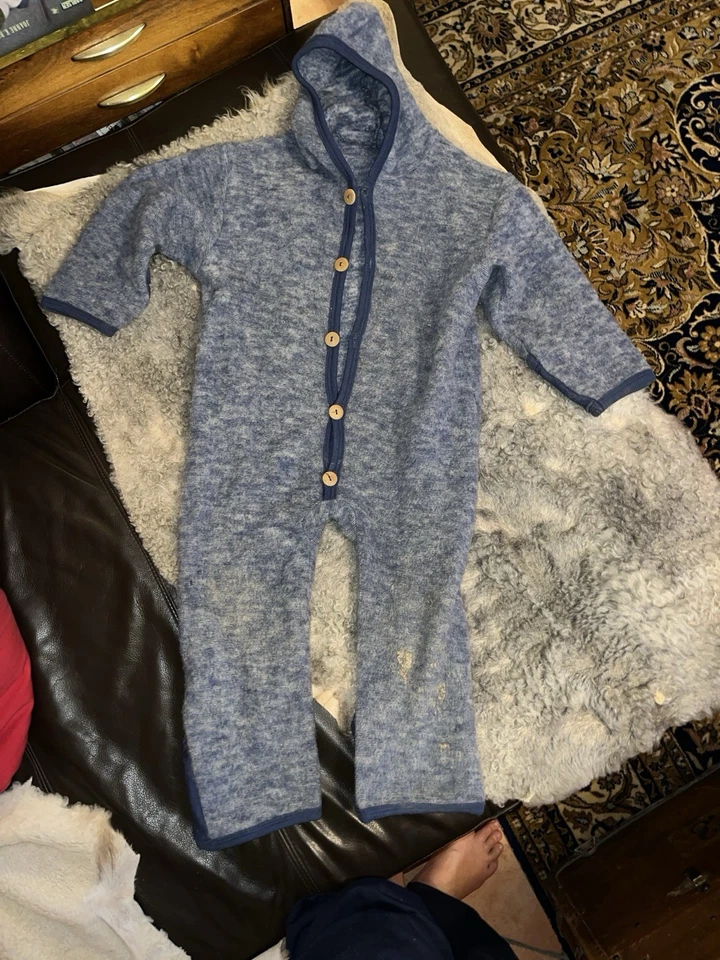 Cosilana Wollfleece Overall 98 / 104 Blau Räuber - Bild 1 von 4