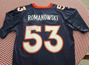 Vintage Men's Puma NFL Denver Broncos Jersey With Bill Romanowski Auto Size L - Picture 1 of 10
