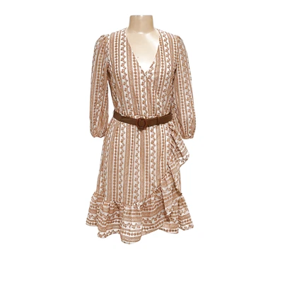 Calvin Klein Brown Midi Wrap Dress - Image 1 of 4