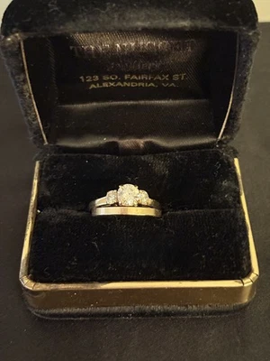 Vintage 1ct Diamond Engagement Ring Set-14K Gold-Old Town Alexandria Provenance - Image 1 of 4