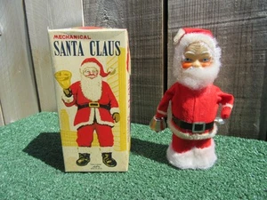 Vintage Alpen mechanische Glocke läuten Aufzieh Weihnachtsmann Spielzeug Weihnachten Japan - Bild 1 von 8