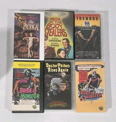 VHS Old Horror Tape Lot The Prodigal Robot Monster Bride Of The Monster  - Image 1 of 4