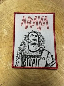 Slayer Embroidered See On Patch Tom Araya 3x4 Red Glitter - Picture 1 of 3