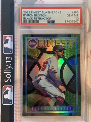 PSA 10 💎 STEVEN MATZ /25 2022 TOPPS FINEST FLASHBACKS #198 BLACK REFRACTOR - Image 1 of 4