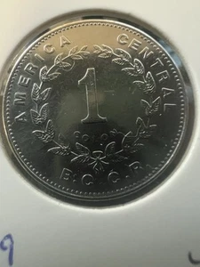 1989 Costa Rica 1 Colones KM# 210.1 Item 404 - Picture 1 of 2