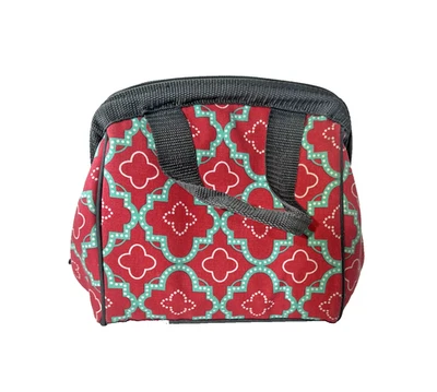 FIT & FRESH Insulated Cooler Salmon/Teal/Gray/White Lunch Tote Bag Lightweight - Image 1 of 4
