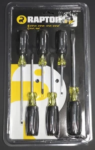RAPTOR Tools HVAC Screwdriver Set 6 Piece Set New Factory Sealed Quality Tools - Picture 1 of 3