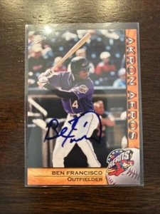2004 MultiAd Sports Akron Aeros Ben Francisco #11 IP Autograph - Bild 1 von 2
