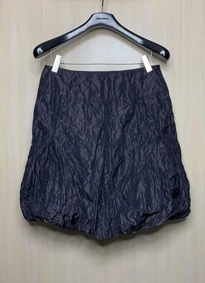 Sarah Pacini 复古前卫尼龙金属皱褶气球裙 2 码 — 第 1/4 张图片