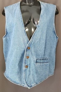 Gilet denim Arizona lavaggio medio anni 90 vintage made in USA taglia M cotone adulto unisex - Foto 1 di 6