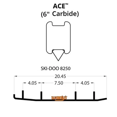 Corredores Woodys Ace con 6 pulgadas Carburo para Ski-Doo Summit 600 Sport 2002 Foto 1 de 2