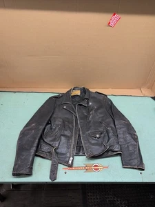 Rare 1960s Schott Perfecto Vintage Black Leather Motorcycle Jacket - Picture 1 of 11