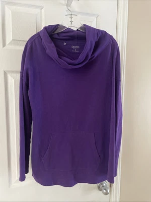 Calvin Klein Performance Long  sleeve Top Pretty shade of Purple Cowl Neck SZ M - Image 1 of 3