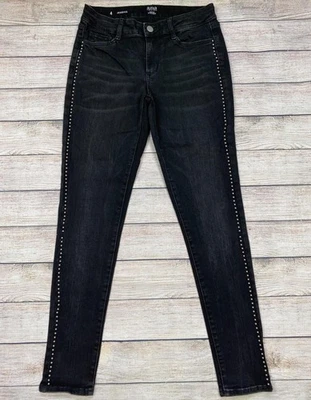 a.n.a A New Approach Black Studded Skinny Jeans Size 4 Women's Jegging Stretch - Image 1 of 4