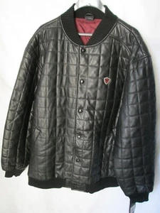 NWI Men's AIR JORDAN 23 Quilted Black Leather Snap Up Jacket 198461 Size 3XL - Picture 1 of 11