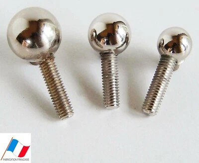 AU CHOIX : Boule nickelé sur tige filetée. Pour Daum, Muller, Schneider, Degué - Photo 1/2