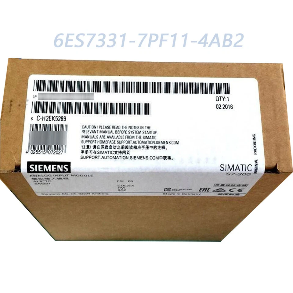 6ES7331-7PF11-4AB2 1 STÜCK NEUES SIEMENS PLC MOUDLE 6ES7331-7PF11-4AB2 - Bild 1 von 1
