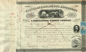 USA CLEVELAND COLUMBUS CINCINNATI AND INDIANAPOLIS RAILWAY COMPANY stock/bond - Picture 1 of 1