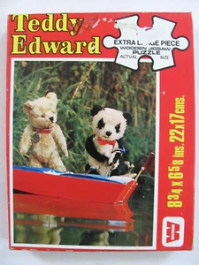 Vintage Teddy Edward BBC TV Wooden Jigsaw Puzzle Whitman 1973 - Complete - Picture 1 of 8