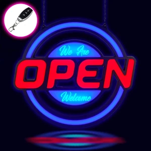 21"X19" Open Sign - Ultra Bright Jumbo LED Neon Large Open Sign - Remote Control - Picture 1 of 9