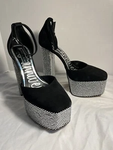 Gianni Bini 20th Anniversary Kaelani Strass schwarz Wildleder Plateau Pumps Gr. 7 - Bild 1 von 4