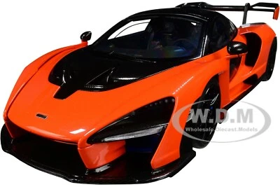 MCLAREN SENNA TROPHY MIRA ORANGE & BLACK 1/18 MODEL CAR BY AUTOART 76078 - Image 1 of 4