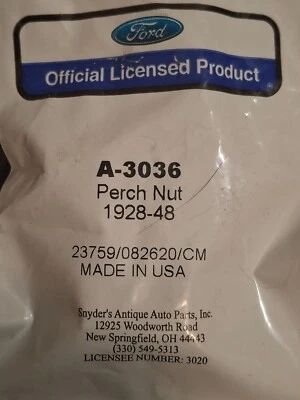 Tuerca de resorte de percha delantera Ford 1928-48 A-3036 Foto 1 de 4