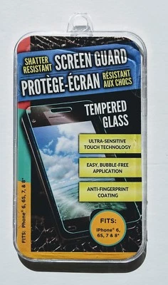 Shatter Resistant Screen Guard  Bubble Free Tempered Glass iPhone 6/6s, 7 & 8  - Image 1 of 2