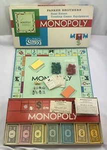 1961 Monopoly Game by Parker Brothers Complete Very Good Condition FREE SHIPPING - Picture 1 of 11