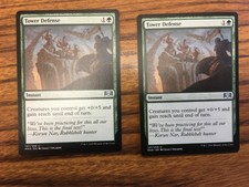 2x MTG Tower Defense Green Uncommon Gatecrash Instant (NM)