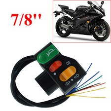 Three-function 22MM 7/8'' Motorcycle Handlebar Switch Horn Headlight Turn Signal