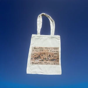 VTG Egyptian Canvas Tote Bag Colorful Graphic - Picture 1 of 4