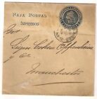 Argentina Old Postal Wrapper Uprated stamp Removed 1904
