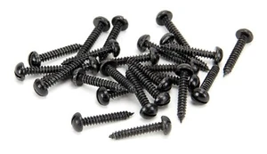 Tornillos de cabeza redondos negros de 8 x 1" From The Anvil 33418 (25) - Imagen 1 de 1