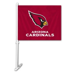 ARIZONA CARDINALS NFL DOUBLE SIDED TEAM LOGO 20" CAR FLAG FREE SHIPPING - Picture 1 of 1