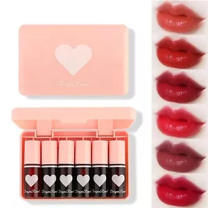 6 Colors Lip Tint Stain SetKorean Lip Gloss Lip Tint Stain Mini Liquid Lipsti... - Picture 1 of 8