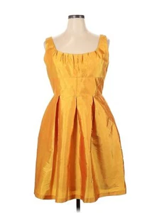 Alfred Sung Women Yellow Casual Dress 16 - Picture 1 of 2