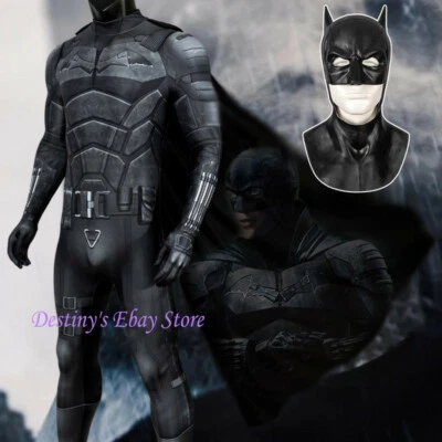 2022 The Batman Bruce Wayne Robert Pattinson Fantasia Cosplay Macacões Capa Novo - Imagem 1 de 4