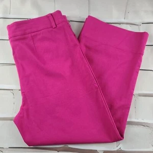 NEW Chico's 2/Lg Trapunto Cropped Pants Magenta - Picture 1 of 11